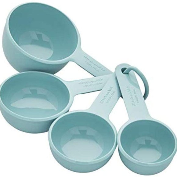 New Set Of 4 Aqua Sky Measuring Cups - Picture 3 of 3